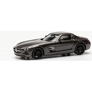Herpa 430784-002 Mercedes-Benz SLS AMG trouw aan zijn oorspronkelijke schaal van 187 auto voor diorama's modelgebouwen collector's item decoratie gemaakt van kunststof miniatuur Monza Metallic Medium