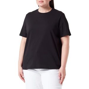 PIECES Pcria Ss Solid Tee Noos Bc Qx T-shirt voor dames, zwart, 46/48 Grote maten