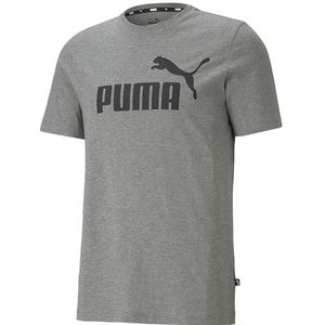 PUMA T-shirt heren Ess Logo Tee , Grijs , XXL
