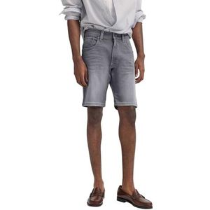 Bermuda - Grijs - 87% Katoen - Steekzakken - Ritssluiting