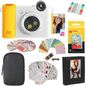 KODAK Smile+ 2-in-1 Digitale Camera & Fotoprinter Cadeaupakket + Tas + Zink 2x3"" 20pk - Wit