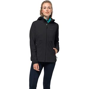 Jack Wolfskin Dames Softshell Jacket, Zwart, XL