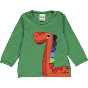Fred's World by Green Cotton Baby Jongens Hello Dino L/S T-shirt, Earth green., 62 cm