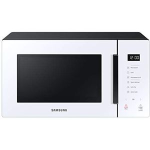 SAMSUNG MG23T5018CW magnetron met grill, 23 l, 800 W, keramiek, emaille, grill fry en stand-by Eco, wit