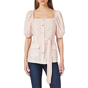 NA-KD Dames Puff Sleve Tailored Blouse Blouse Blouse, roze, 38
