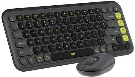 Logitech POP ICON COMBO, Bluetooth-toetsenbord- en muiscombinatie, comfortabel typen, programmeerbare toetsen en knoppen, stil klikken, Easy-Switch tot 3 apparaten - Grafiet