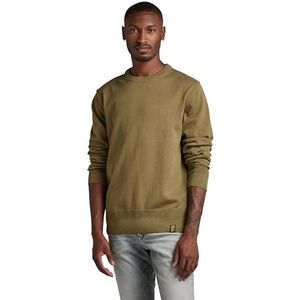 G-STAR RAW Heren Essential Performance Knit Pullover Sweater, Groen (Smoke Olive D327-B212), M, Groen (Smoke Olive D327-b212), M