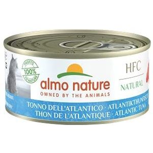 Almo Nature - HFC Natural met Atlantische tonijn - Natvoer voor volwassen katten: 24 blikjes van 150 g