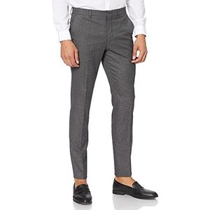 SELECTED HOMME BLACK Heren Slhslim-nikkel logan Dkgrey Stru TRS B Noos pak broek, grijs, 52 NL