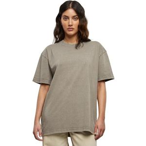 Build Your Brand Dames T-Shirt Dames Oversized Acid Wash Tee Asfalt L, asphalt, L