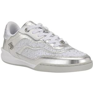 Guess Women's Pritie Sneaker, Silver Rhinestone 040, 10
