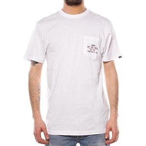 Vans Heren T-shirt met vaste zak, Kleur: wit, M