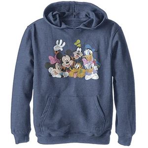 Disney Mickey Group T-shirt voor jongens, Marineblauw Heather, M