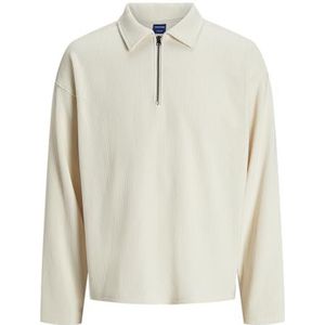 Jack & Jones - Jorrick Plisse - Sweatshirt - Brons - Met Ritssluiting