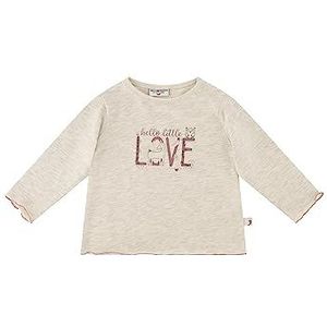 SALT AND PEPPER T-shirt voor babymeisjes L/S Love Print, Oatmeal Mel., 92 cm