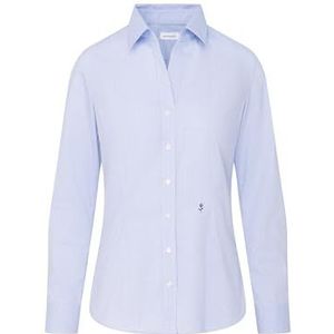 Lichtblauw - Blouse - 100% Katoen - Slim Fit