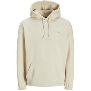 JACK & JONES JORVESTERBRO Sweat Fleece Hood, Havermout/print: zonder backprint, XS