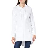 Build Your Brand Hoodie - Wit - Dames met Ritssluiting en Capuchon