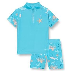 Playshoes Unisex kinderen UV-bescherming badset tweedelig zwemshirt zwemshorts zwemkleding, Zeedieren, 110-116