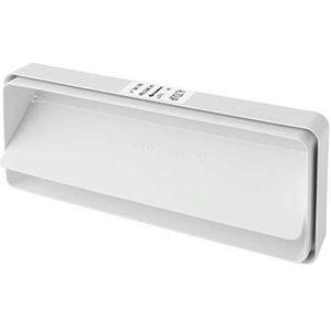 La Ventilation CVL229B scharnier 220 x 90 mm met vleugelventiel voor rechthoekige buizen uit ABS kleur wit