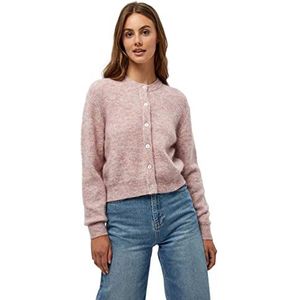 Minus Dames Alma Knit Cardigan Sweater, Powder Rose Melange, XL