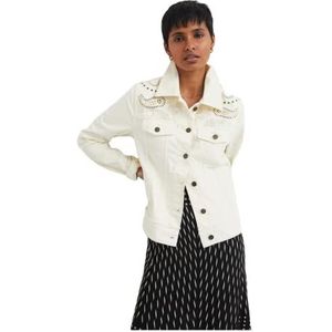 Desigual Chaq_Santa Monica Denim Jacket voor dames, wit, XS
