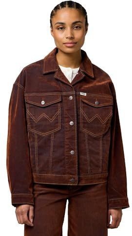 Wrangler - COWBOY JACKET - Cinnamon Chill - Denim Jas - Relaxed Pasvorm