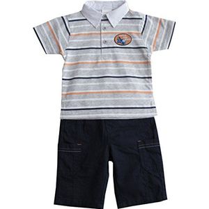 Schnizler Baby - Catch The Waves met poloshirt en bermuda kledingset voor jongens, grijs (origineel 900), 62 cm