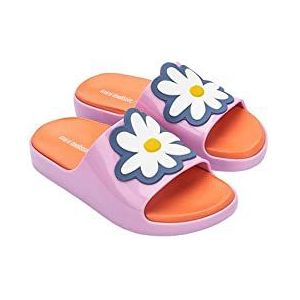 melissa Mini Cloud Slide + Fabrila INF, platte sandalen, roze, 35 EU, Roze, 35 EU