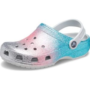 Crocs Unisex Classic Glitter Clog T houten schoen voor kinderen, Shimmer Multi, 39 EU
