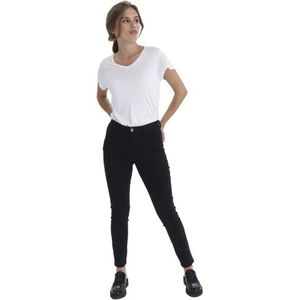 Kaffe Dames S Skinny Jeans Slim Fit Hoge Taille Broek Strechy, Zwart Diep, 70