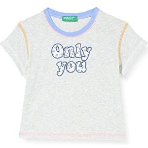 United Colors of Benetton T-shirt 3I9WG107Y, lichtgrijs melange 517, YS meisjes, grijs gemêleerd licht 517