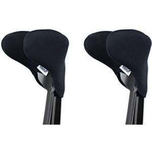 KMINA - Krukken Handgreep Covers (x2 Units), Elleboogkrukken Pads, Krukken Handvat Pads, Kruk Padding Handen, Crutch Handle Grips, Padding for Crutches - Made in Europe