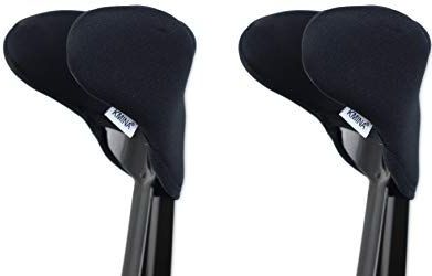KMINA - Krukken Handgreep Covers (x2 Units), Elleboogkrukken Pads, Krukken Handvat Pads, Kruk Padding Handen, Crutch Handle Grips, Padding for Crutches - Made in Europe