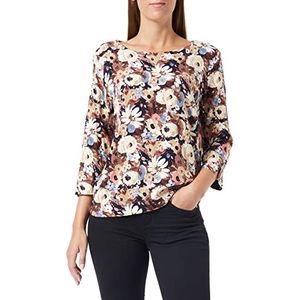 TOM TAILOR Dames blouse met borstzak 1032567, 30196 - Beige Large Floral Design, 32