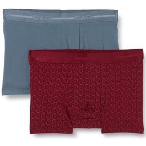 Dagi Bordeaux Gebreide Regular Waist Supreme Short Leg Boxer, Bordeaux, S, bordeaux, S