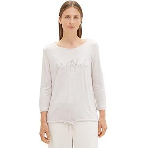 TOM TAILOR T-shirt voor dames, 27789 - Smooth Light Sand Melange, XXL