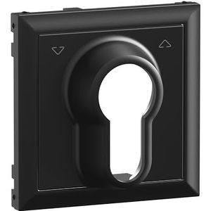 LEGRAND, SEANO afdekking voor sleutel-jaloezie-knopjes met DIN-halve cilinder, kleur: zwart gelakt, 765334