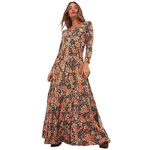 Joe Browns Maxi-jurk voor dames, boho, bloemenprint, lange mouwen, veelkleurig, 6, Meerkleurig, 32