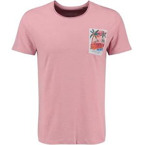 KEYLARGO Heren T-shirt MT KLVIBES Round, Dusty Rose Mel. (1338), XL