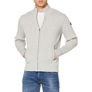 Schott NYC Cardigan voor heren, Hea L grijs, L