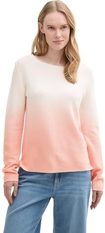 Tom Tailor - 37503 - Damestrui - Apricot Offwhite Gradient
