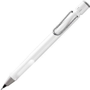 LAMY Safari vulpotlood 119 – modern potlood in de kleur wit met opvallende handgrepen en tijdloos design – met 0,5 mm fijne lijnvulling (Lamy M 41)