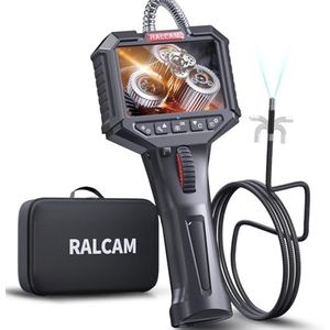 Ralcam Endoscoopcamera met Licht - Endoscoop 8,5 mm Inspectiecamera 3,5"" HD 1080P Pijpcamera, Camera met 8 LED-lampen, IP67 Waterdicht, 1M Halfstijve Kabel, Telescoopcamera voor Auto Gereedschap