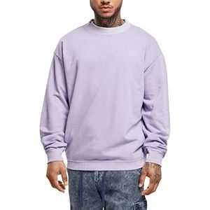 Urban Classics Herensweatshirt met pigment en ronde hals, lavendel, 4XL