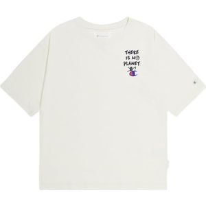 Champion Rochester 1919 Eco Future W - Circular gerecycled katoen Relaxed S/L T-shirt, vuilwit, L dames SS24, Gebroken wit, L