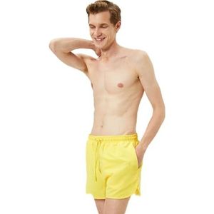 Koton Heren Trekkoord Pocket Detail Short Trunk Swim Wear, geel (151), M