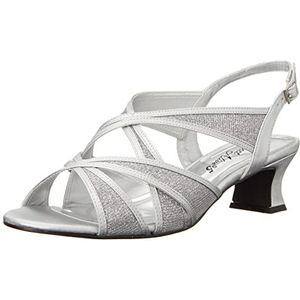 Easy Street Dames Tristen sandaal met hak, zilveren glitter, 40 EU