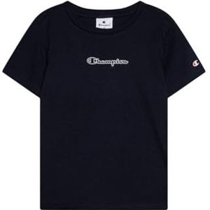 Champion Legacy Boy-Graphic Crewneck T-shirt voor jongens met groot logo, Blauw (Bs501), 9-10 Jaar