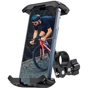 Miracase Telefoonhouder voor op de fiets, mobiele telefoonhouder voor motorfiets, 2024 geüpgraded universele stuurhouder voor iPhone 15/15 Plus/14 Pro Max/13/12 Mini/11/SE, Samsung S23/S22/S10 enz